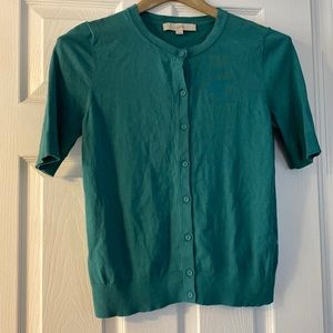 Short sleeve button down cardigan LOFT size. M